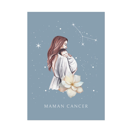 Poster Maman Cancer et son bébé garçon