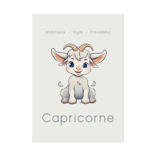 Poster Baby Boy BEIGE - Capricorne