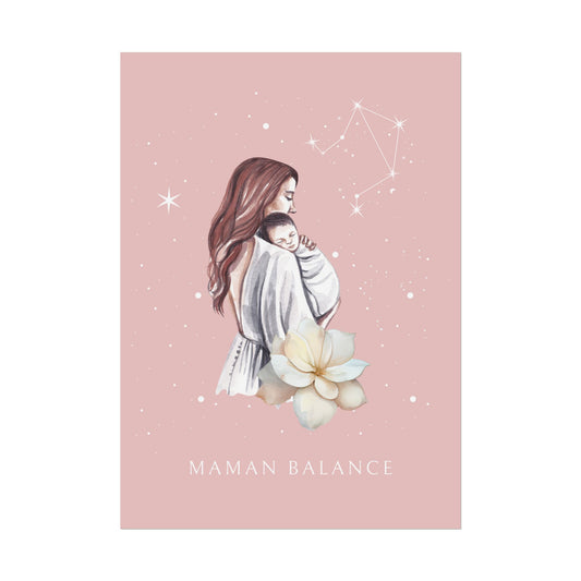 Poster Maman Balance et son bébé fille