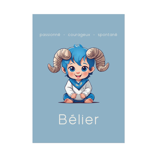 Poster Baby Boy BLEU - Bélier