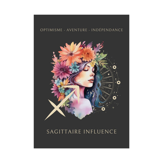 Poster Astrologique Sagittaire - "Mélanie, Femme Sagittaire"
