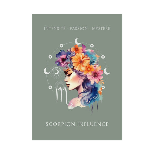 Poster Astrologique Scorpion - "Léa, Femme Scorpion"