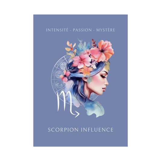 Poster Astrologique Scorpion - "Jasmine, Femme Scorpion"