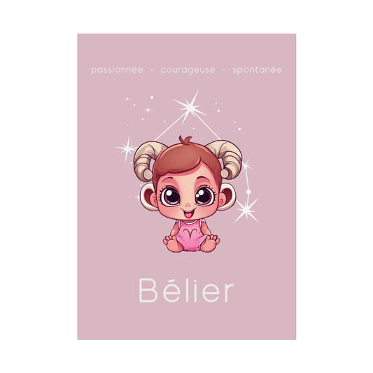 Poster Baby Girl ROSE - Bélier