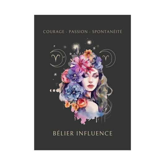 Poster Astrologique Bélier - "Eleonore, Femme Bélier"