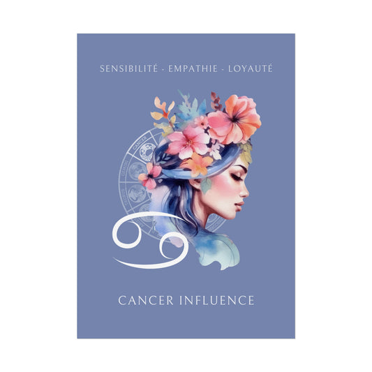 Poster Astrologique Cancer - "Jasmine, Femme Cancer"