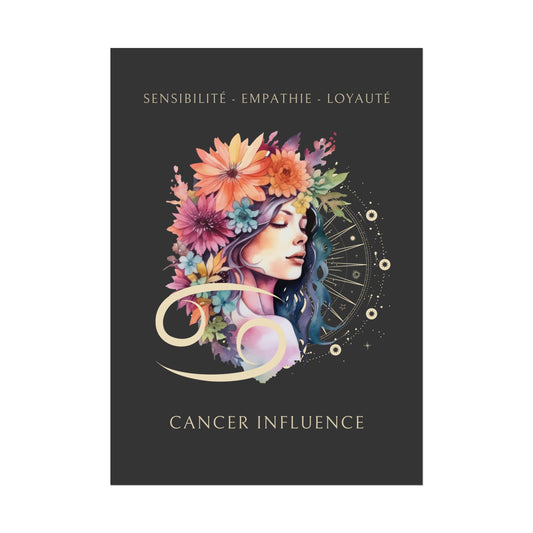 Poster Astrologique Cancer - "Mélanie, Femme Cancer"
