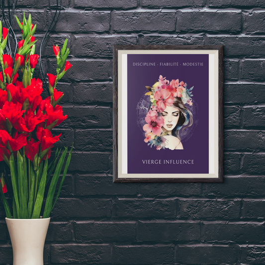 Poster Astrologique Vierge- "Iris, Femme Vierge"