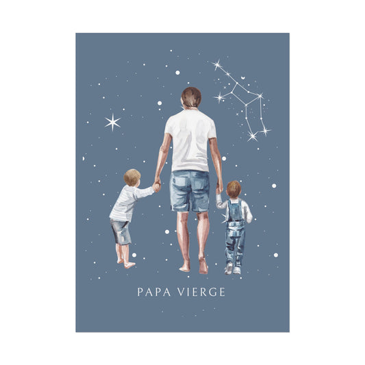 Poster Papa Vierge et ses fils