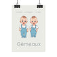 Poster Baby Boy BEIGE - Gémeaux