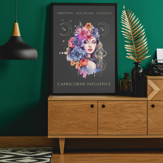 Poster Astrologique Capricorne - "Eleonore, Femme Capricorne"