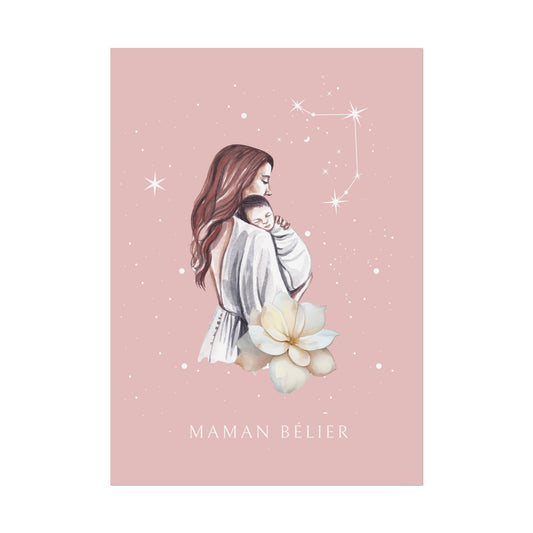 Poster Maman Bélier et son bébé fille
