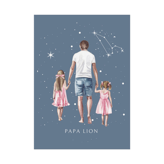 Poster Papa Lion et ses filles