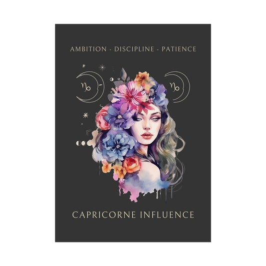 Poster Astrologique Capricorne - "Eleonore, Femme Capricorne"