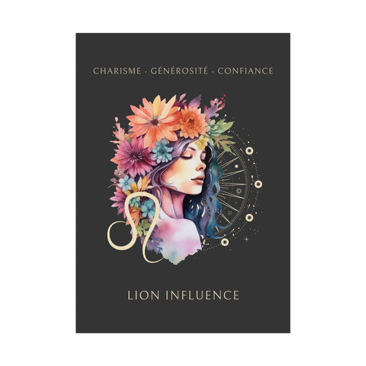 Poster Astrologique Lion - "Mélanie, Femme Lion"