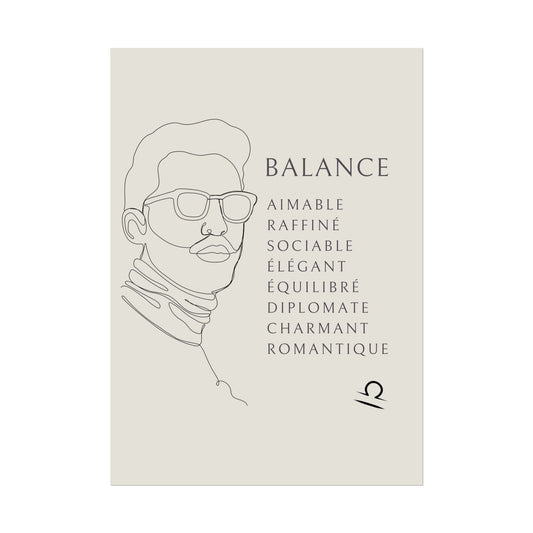 Poster Homme Balance