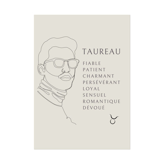 Poster Homme Taureau