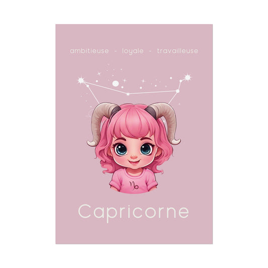 Poster Baby Girl ROSE - Capricorne