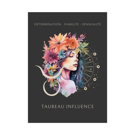 Poster Astrologique Taureau - "Mélanie, Femme Taureau"