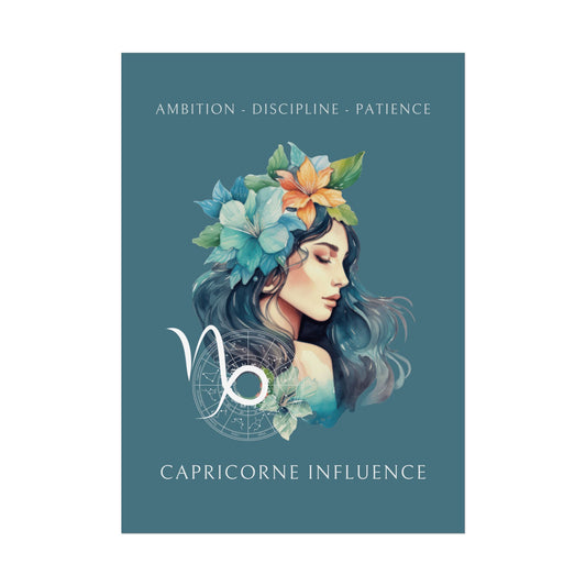Poster Astrologique Capricorne - "Aurélie, Femme Capricorne"