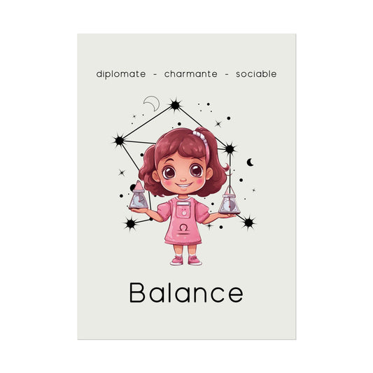Poster Baby Girl BEIGE - Balance
