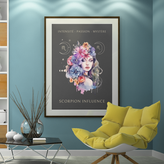 Poster Astrologique Scorpion - "Eleonore, Femme Scorpion"