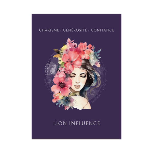 Poster Astrologique Lion - "Iris, Femme Lion"