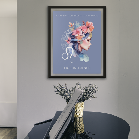 Poster Astrologique Lion - "Jasmine, Femme Lion"