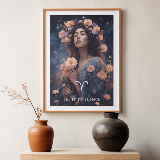 Poster Astrologique Bélier - Elisa, Femme Bélier