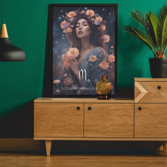 Poster Astrologique Scorpion - Elisa, Femme Scorpion