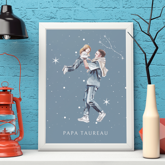Poster Papa Taureau et sa fille
