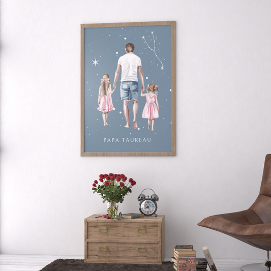 Poster Papa Taureau et ses filles