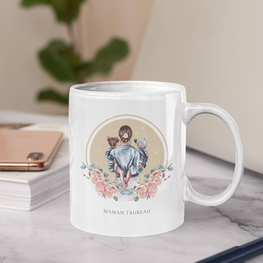 Mug Maman Taureau avec son fils et sa fille