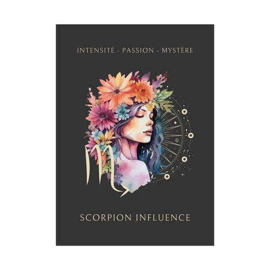 Poster Astrologique Scorpion - "Mélanie, Femme Scorpion"