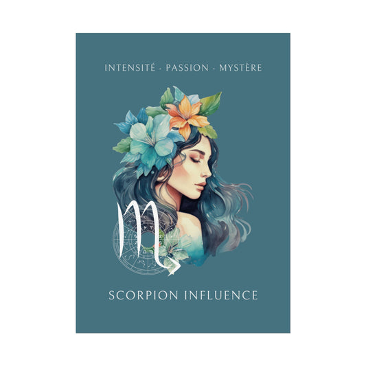 Poster Astrologique Scorpion - "Aurélie, Femme Scorpion"