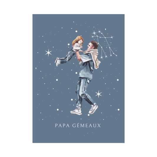 Poster Papa Gémeaux et sa fille