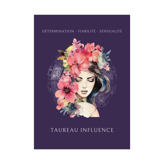 Poster Astrologique Taureau - "Iris, Femme Taureau"