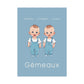 Poster Baby Boy BLEU - Gémeaux