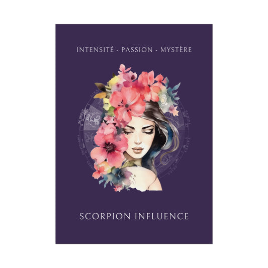 Poster Astrologique Scorpion - "Iris, Femme Scorpion"