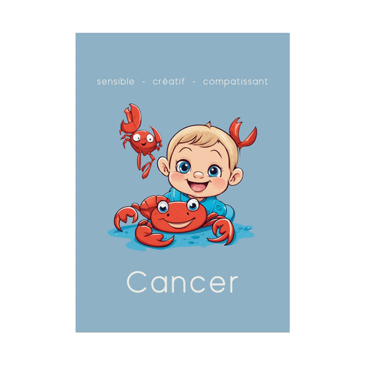 Poster Baby Boy BLEU - Cancer