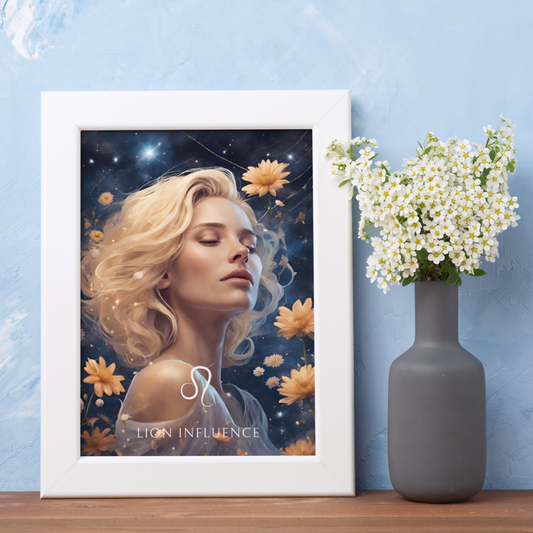 Poster Astrologique Lion - Gabrielle, Femme Lion