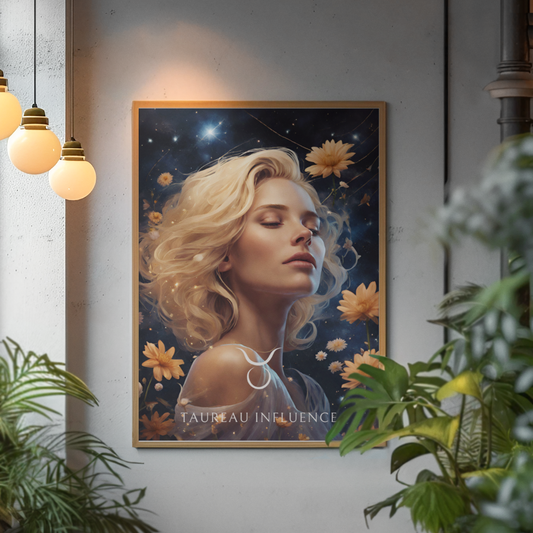 Poster Astrologique Taureau - Gabrielle, Femme Taureau