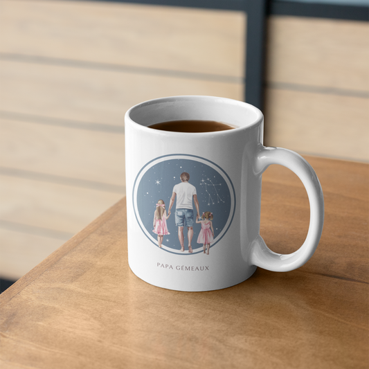 Mug Papa Gémeaux et ses filles