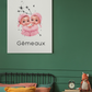Poster Baby Girl BEIGE - Gémeaux