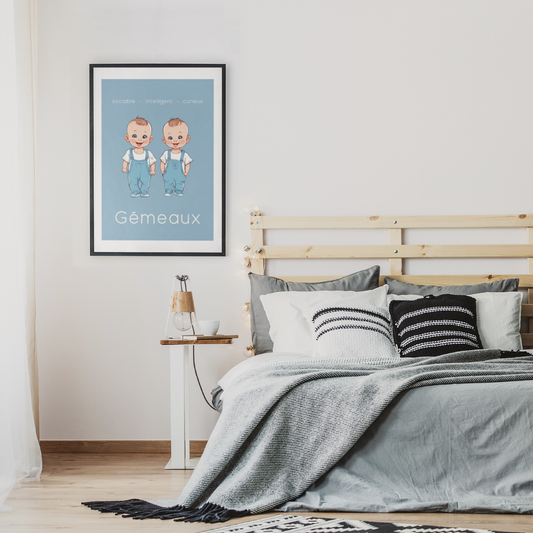 Poster Baby Boy BLEU - Gémeaux