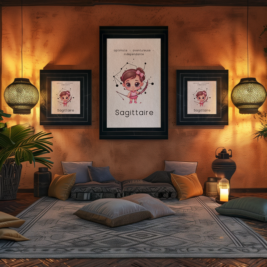 Poster Baby Girl BEIGE - Sagittaire