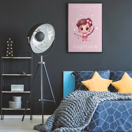 Poster Baby Girl ROSE - Sagittaire