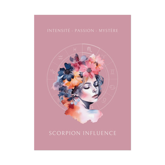 Poster Astrologique Scorpion - "Christine, Femme Scorpion"