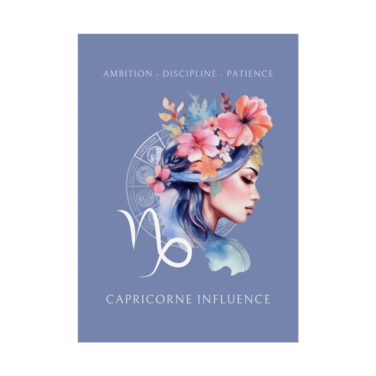 Poster Astrologique Capricorne - "Jasmine, Femme Capricorne"