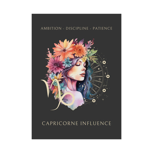 Poster Astrologique Capricorne - "Mélanie, Femme Capricorne"